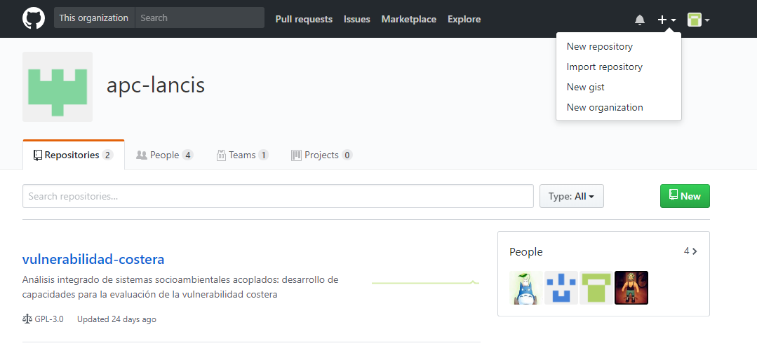 Crear repositorio